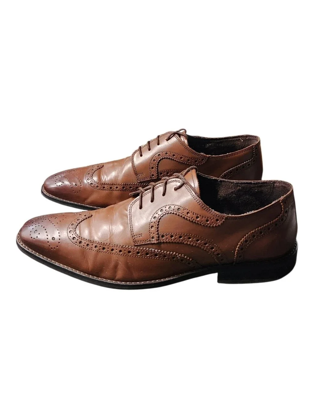 Florsheim Leather Wingtip Brogue Derby Oxfords Dress Shoes Size 10.5 D